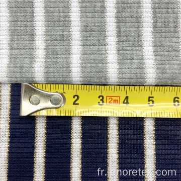 Tissu de côtes teintes en tricot de polyester métallique